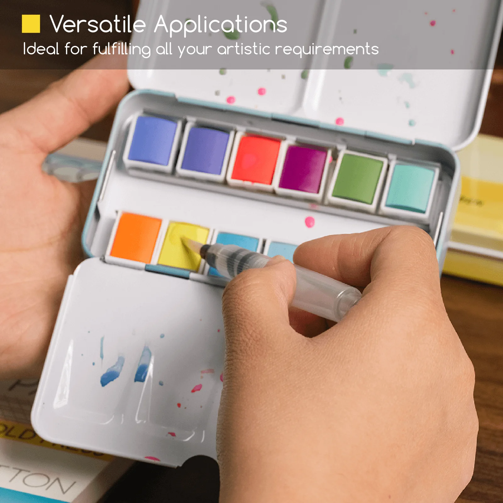 Boite voyage peinture Aquarelle 12 couleurs pastel noumea-6