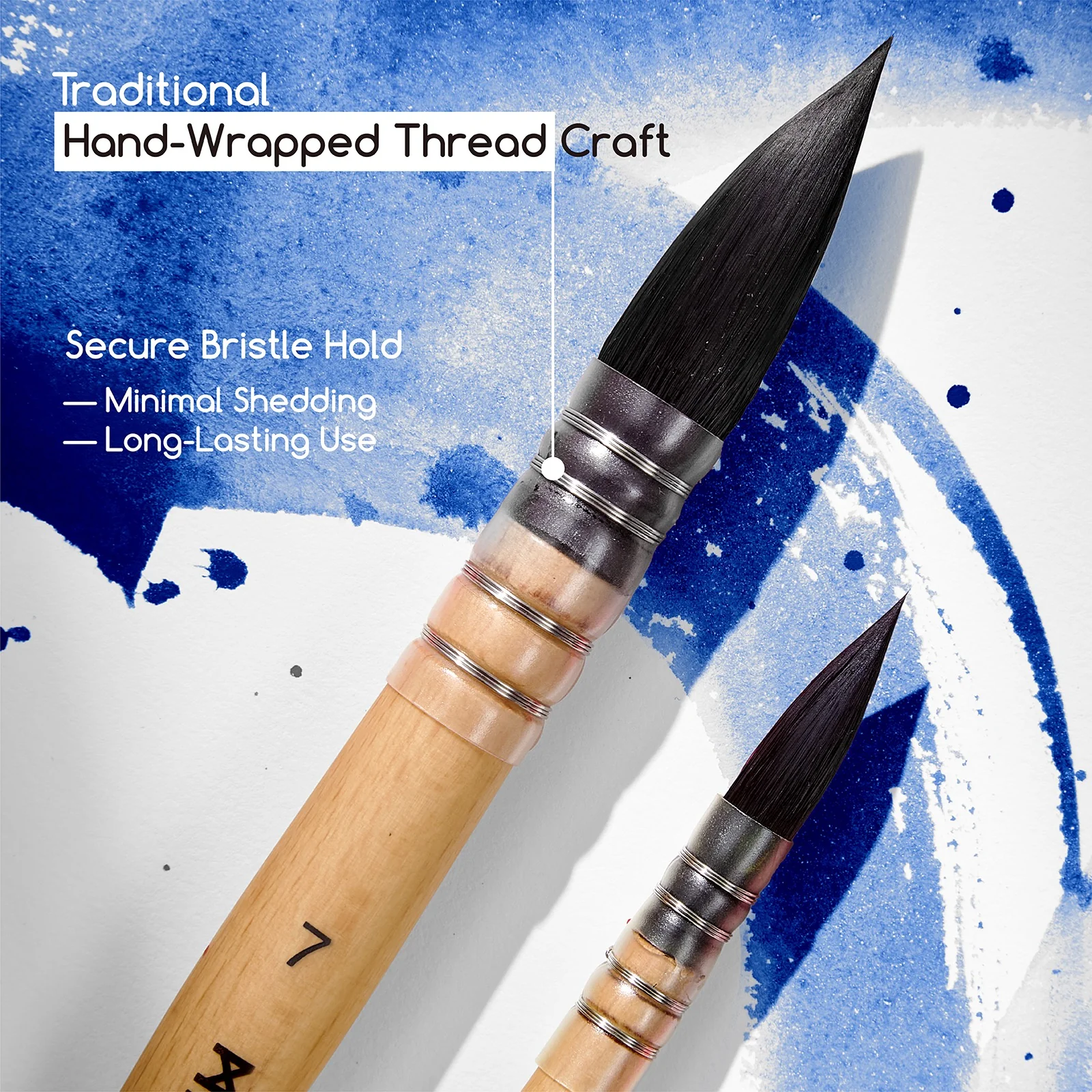 Ensemble de 9 pinceaux Aquarelle qualite professionnelle noumea-3