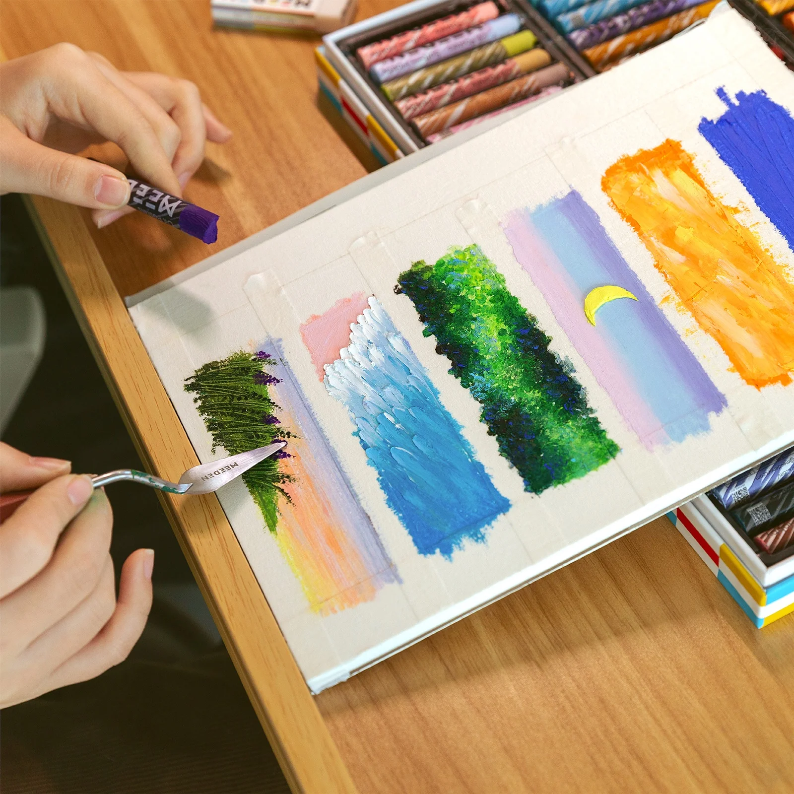 Ensemble de 72 couleur pastel à l'huile noumea 5