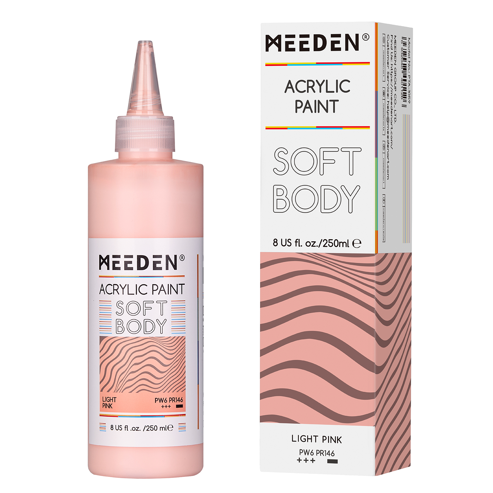 Peinture acrylique fluide 250ml Rose pale noumea 2