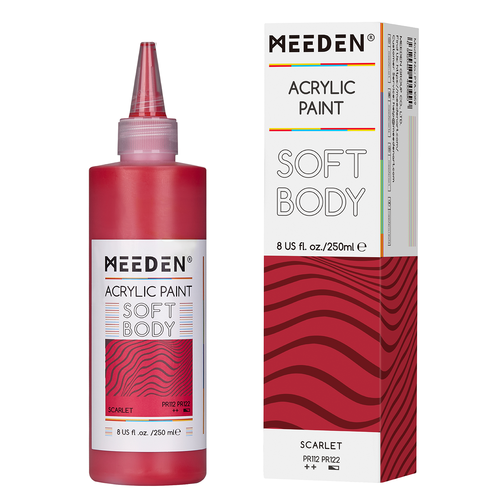 Peinture acrylique fluide 250ml Rouge ecarlate noumea 2