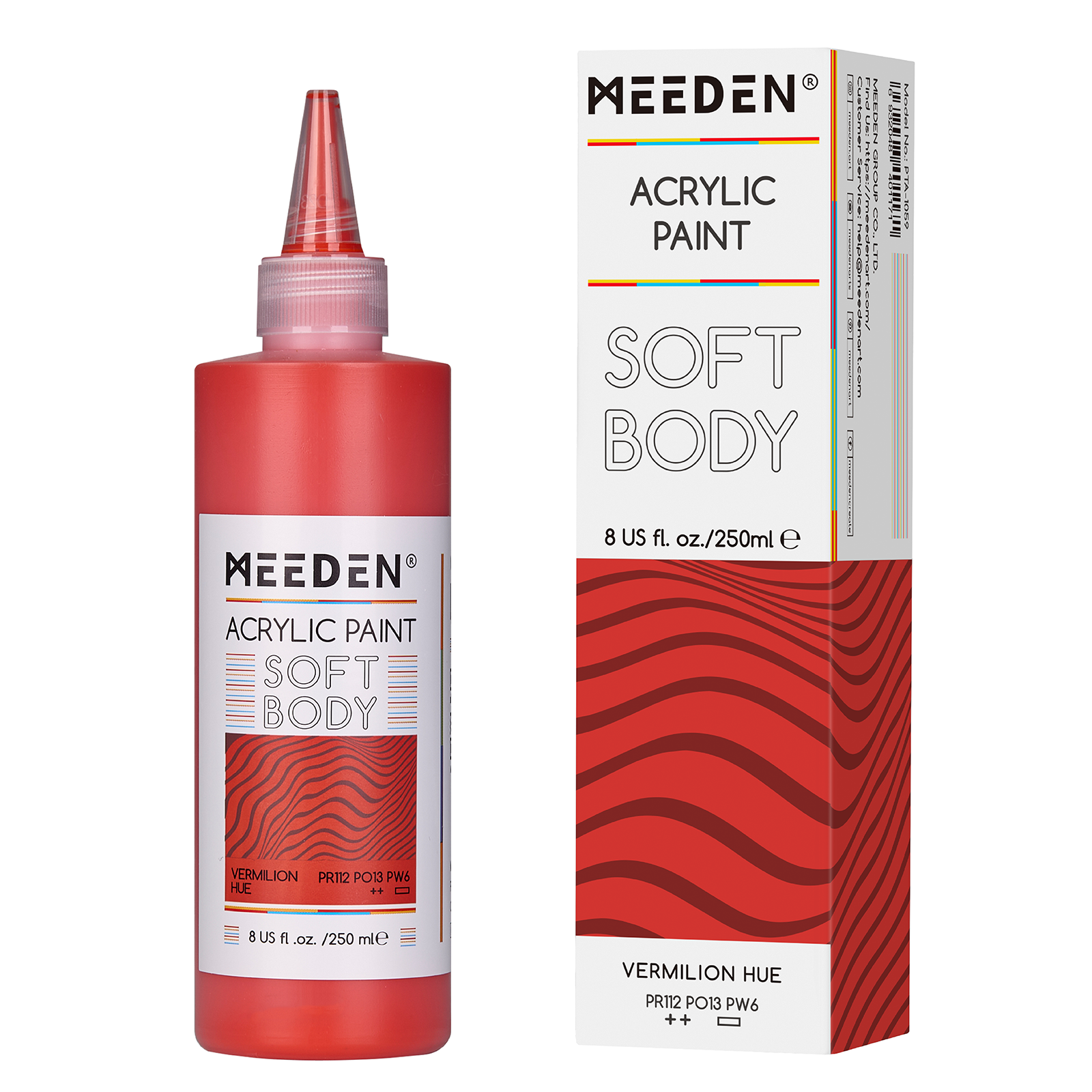 Peinture acrylique fluide 250ml Rouge vermillon noumea 2