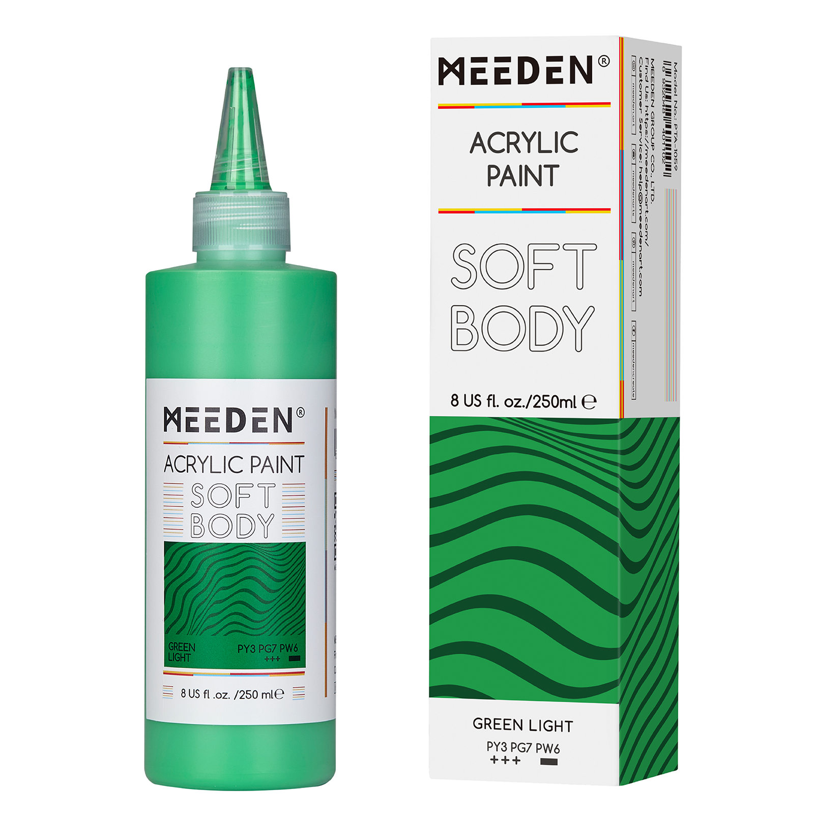Peinture acrylique fluide 250ml Vert clair noumea 2
