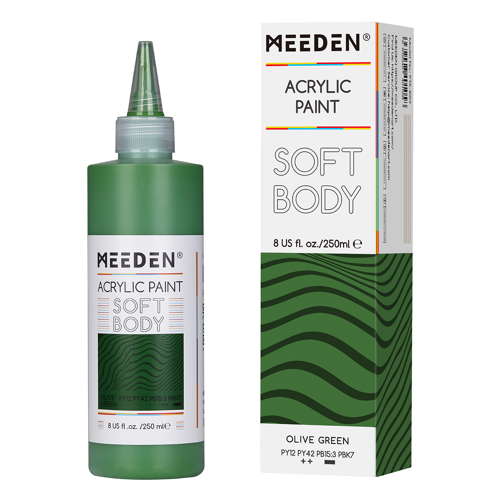 Peinture acrylique fluide 250ml Vert olive noumea 2