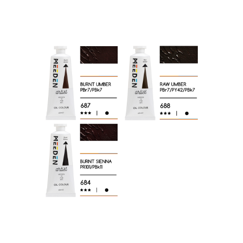 Peintures à l'huile 60ml les MARRONS nouméa site