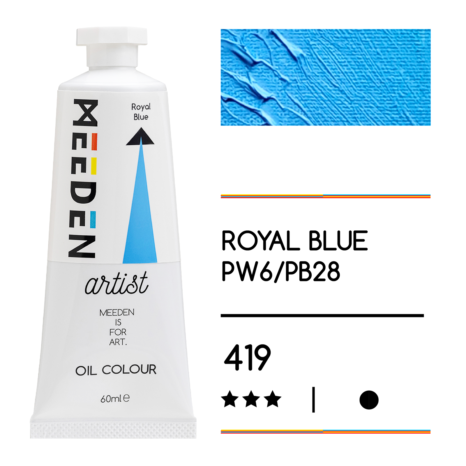 Tube peinture à l'huile 60ml Bleu royal noumea