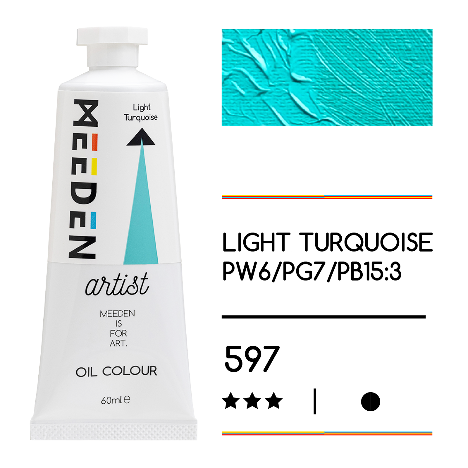 Tube peinture à l'huile 60ml Bleu turquoise noumea