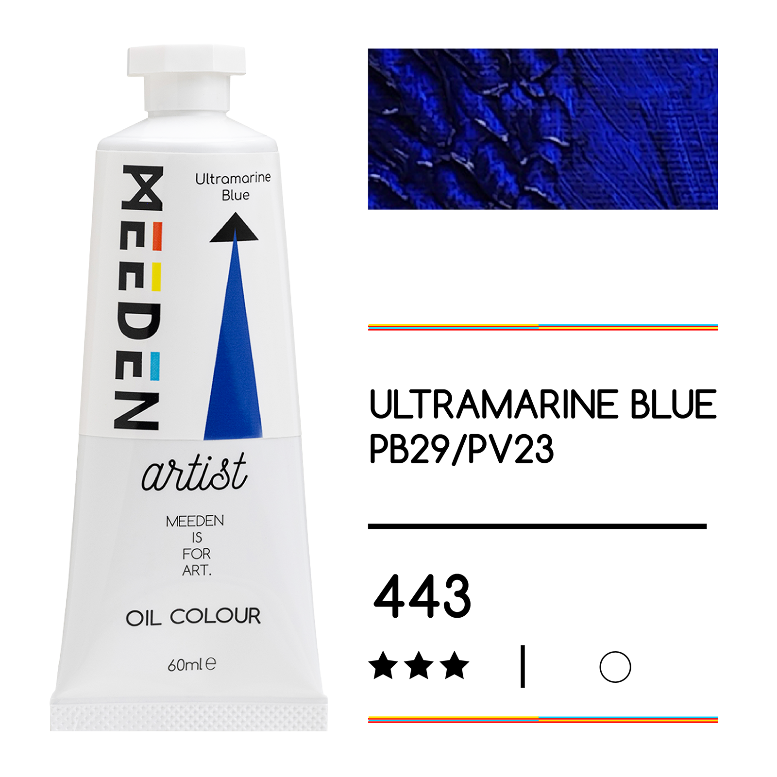 Tube peinture à l'huile 60ml Bleu ultramarine noumea
