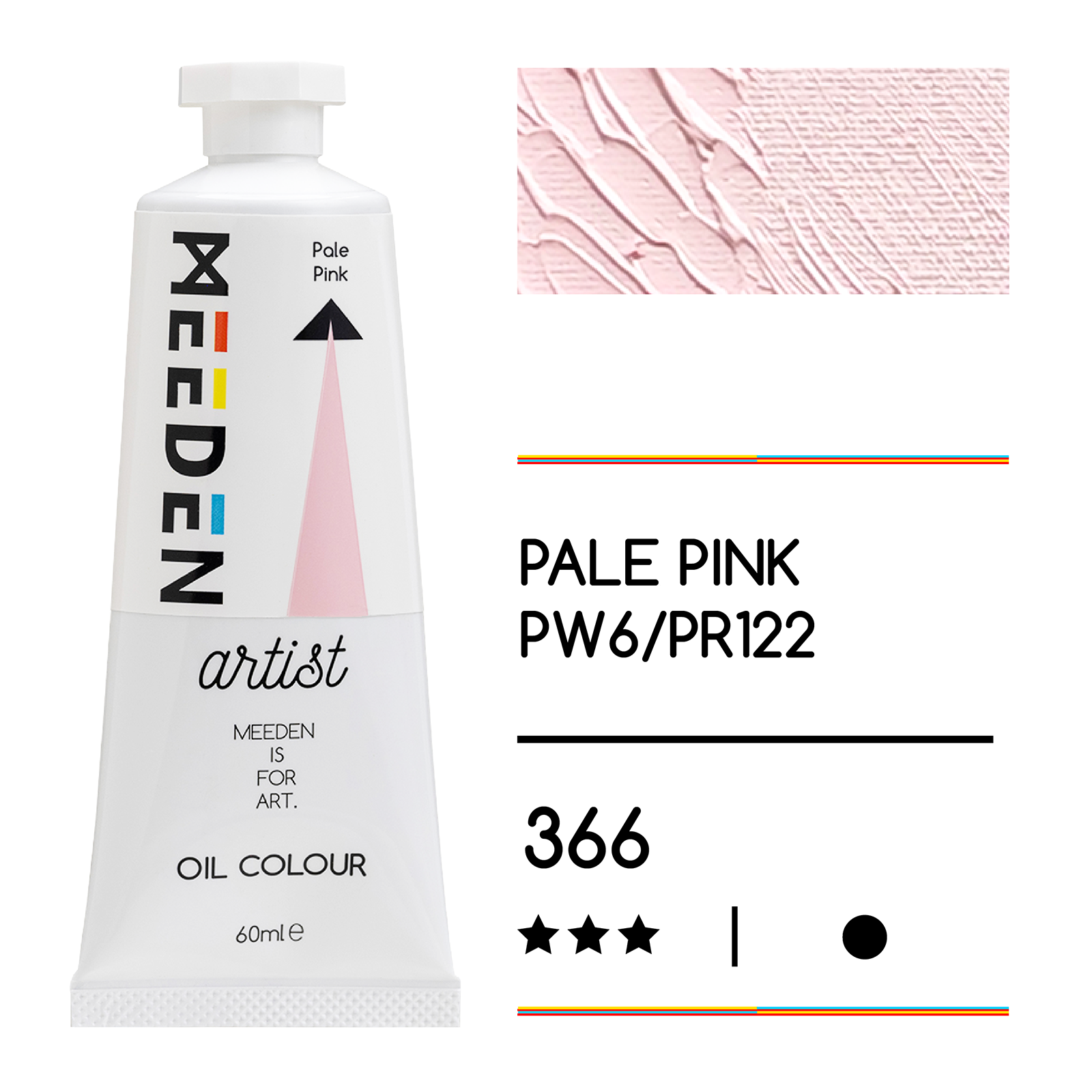 Tube peinture à l'huile 60ml Rose pale noumea