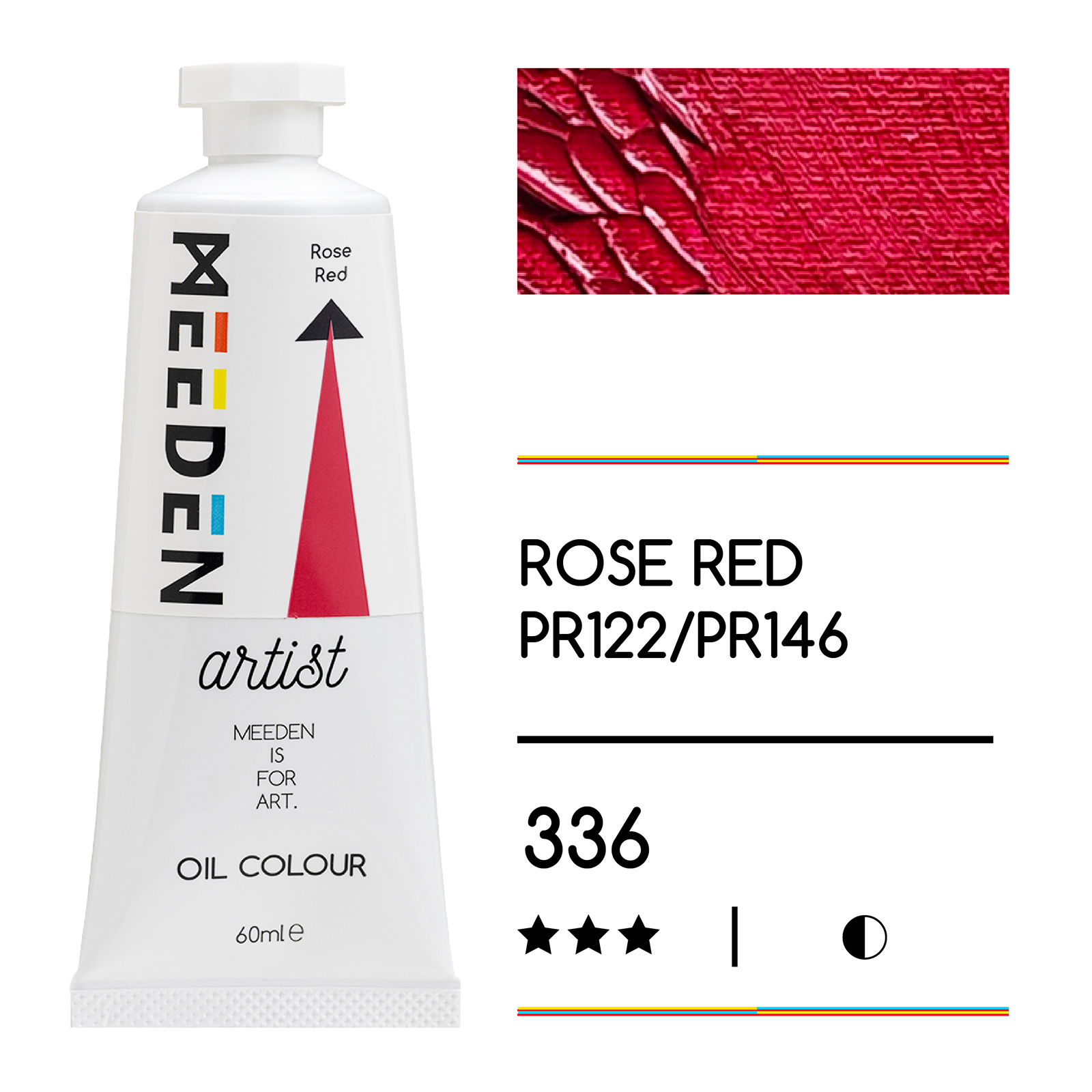 Tube peinture à l'huile 60ml Rose rougeatre noumea