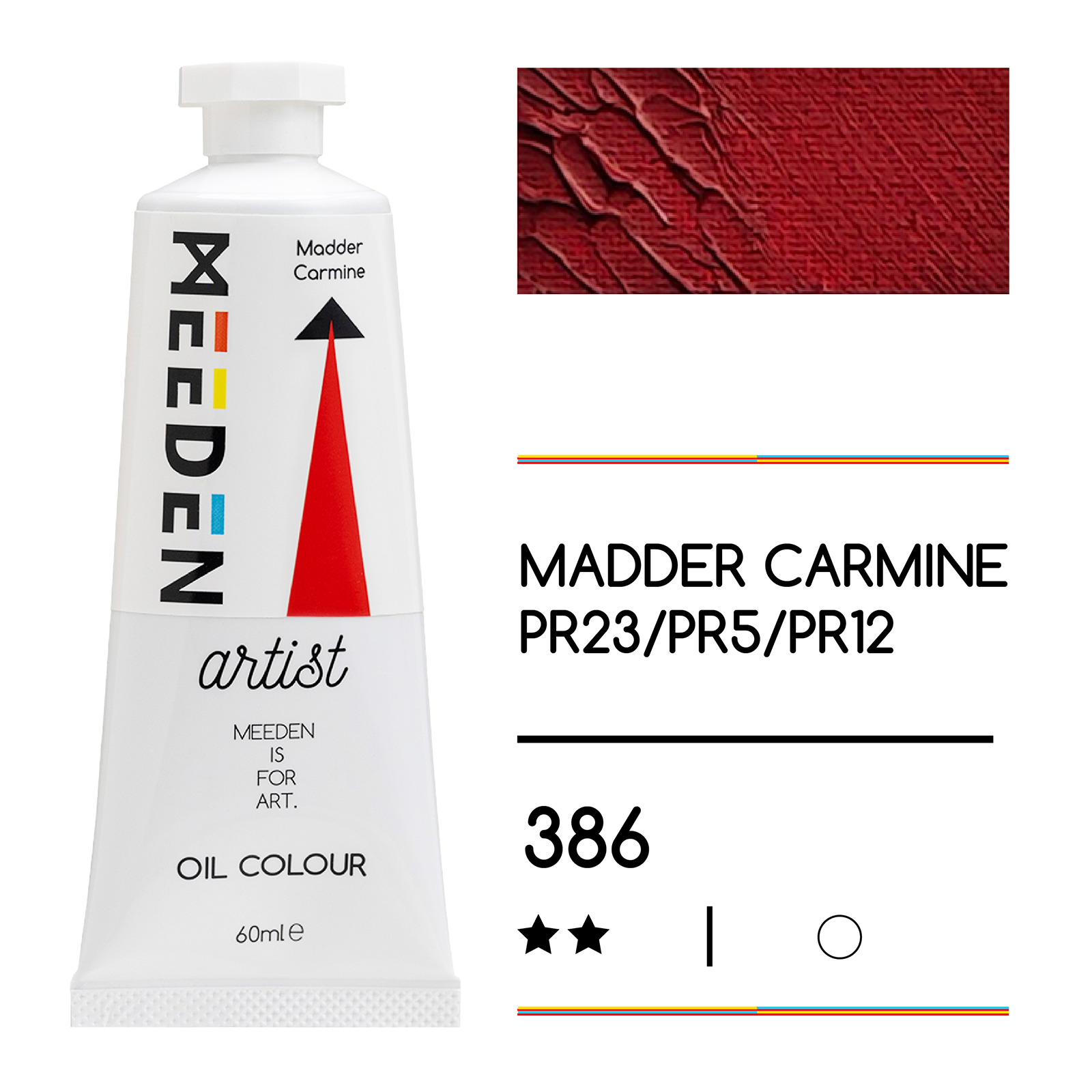 Tube peinture à l'huile 60ml Rouge carmin noumea