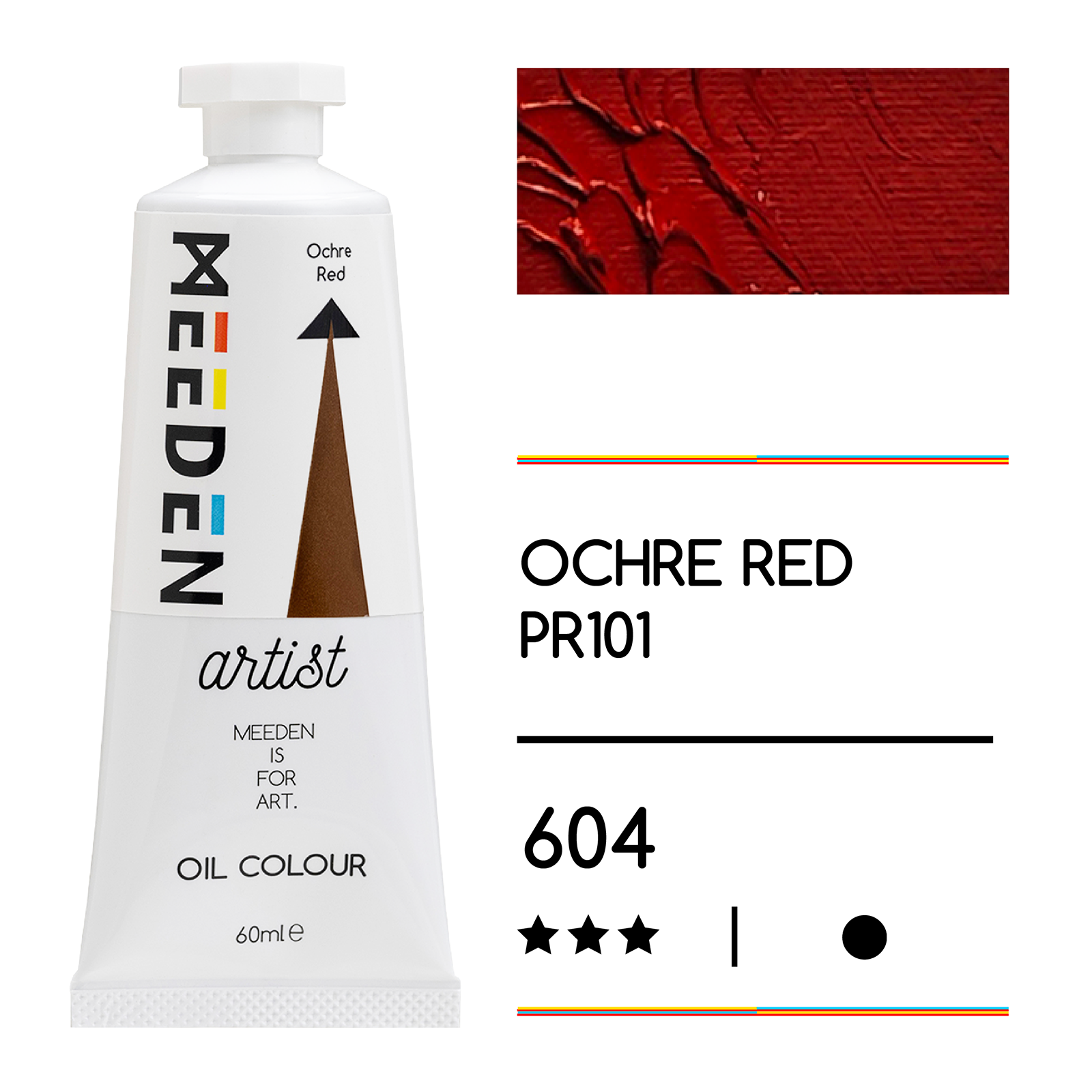 Tube peinture à l'huile 60ml Rouge ocre noumea