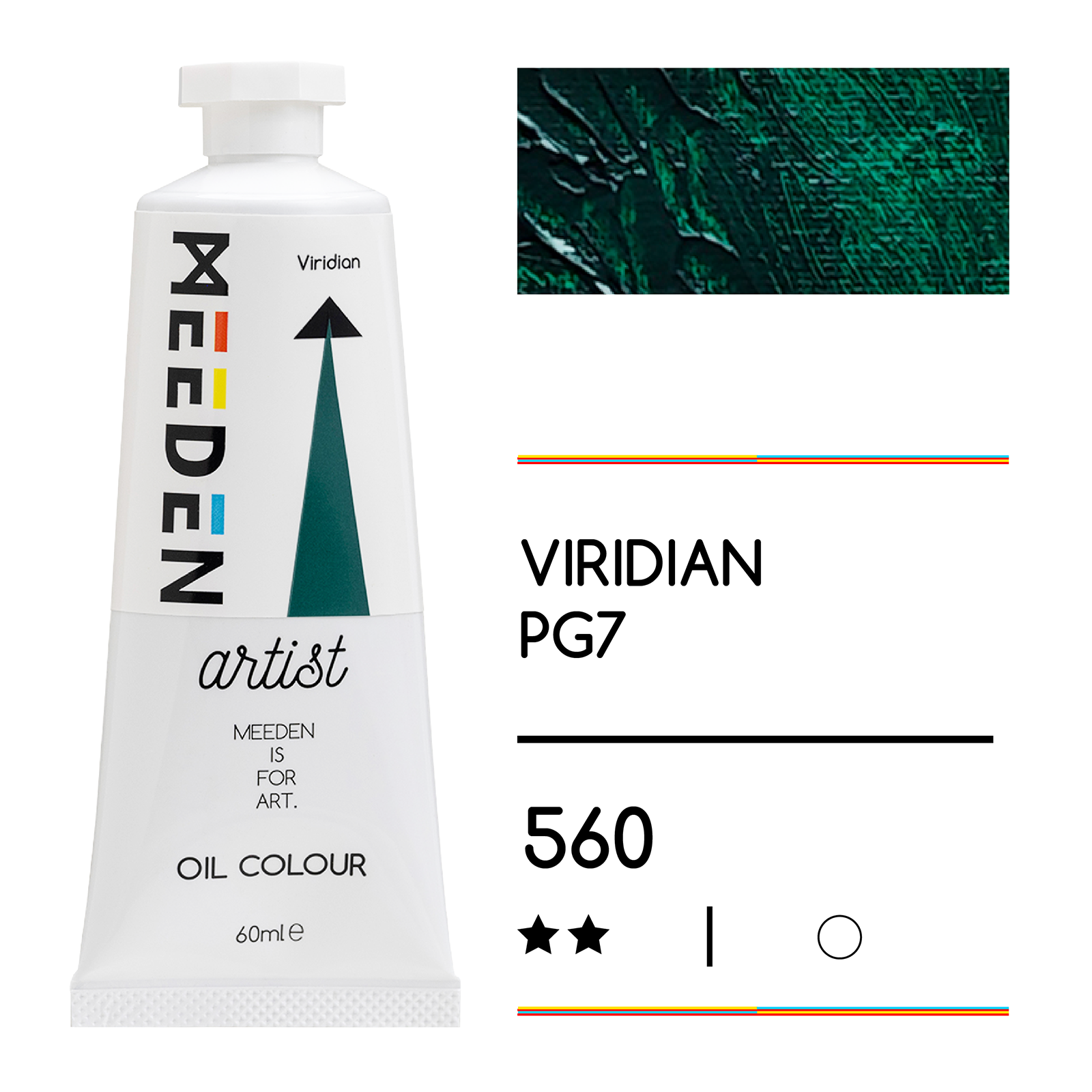 Tube peinture à l'huile 60ml Vert Viridian noumea