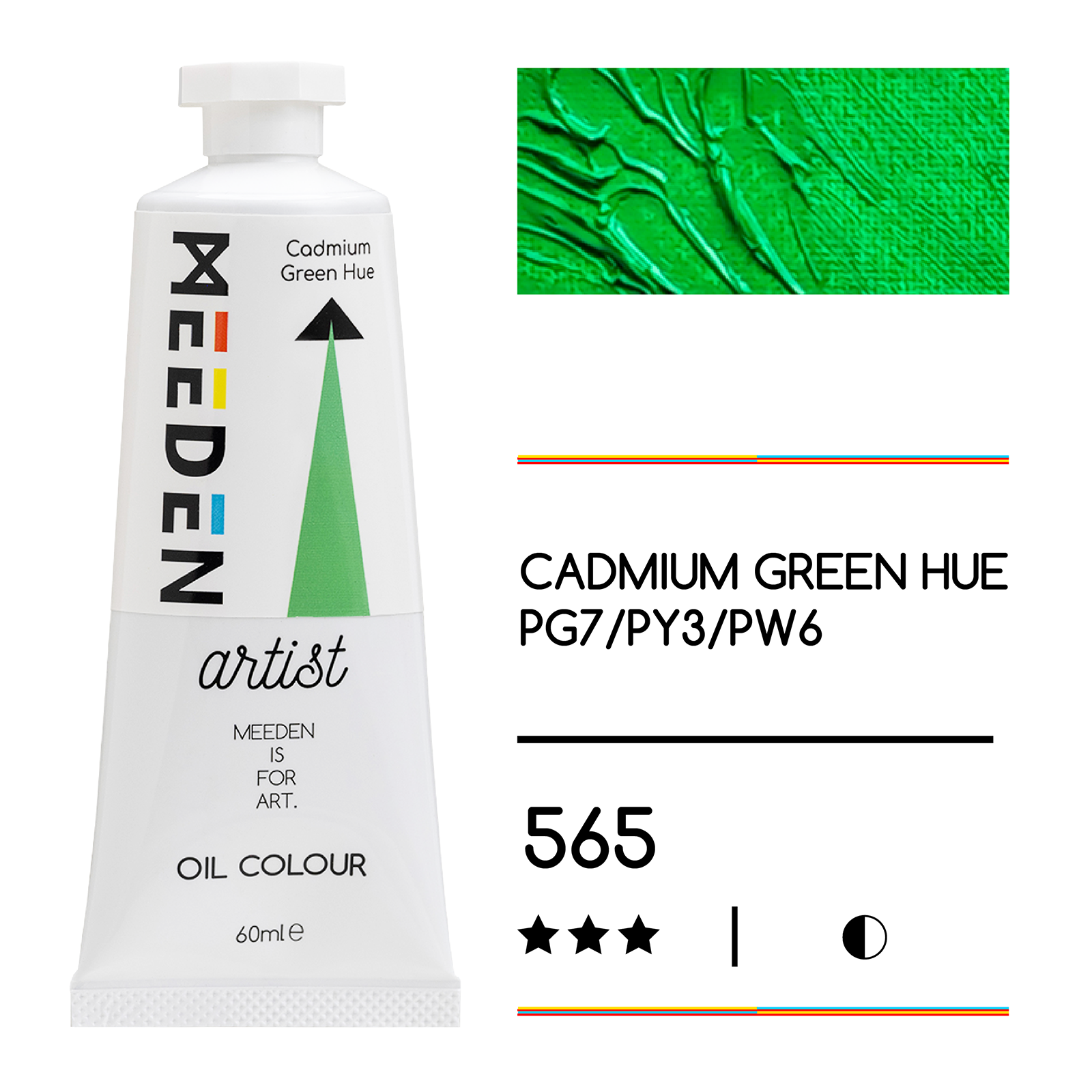 Tube peinture à l'huile 60ml Vert cadium noumea