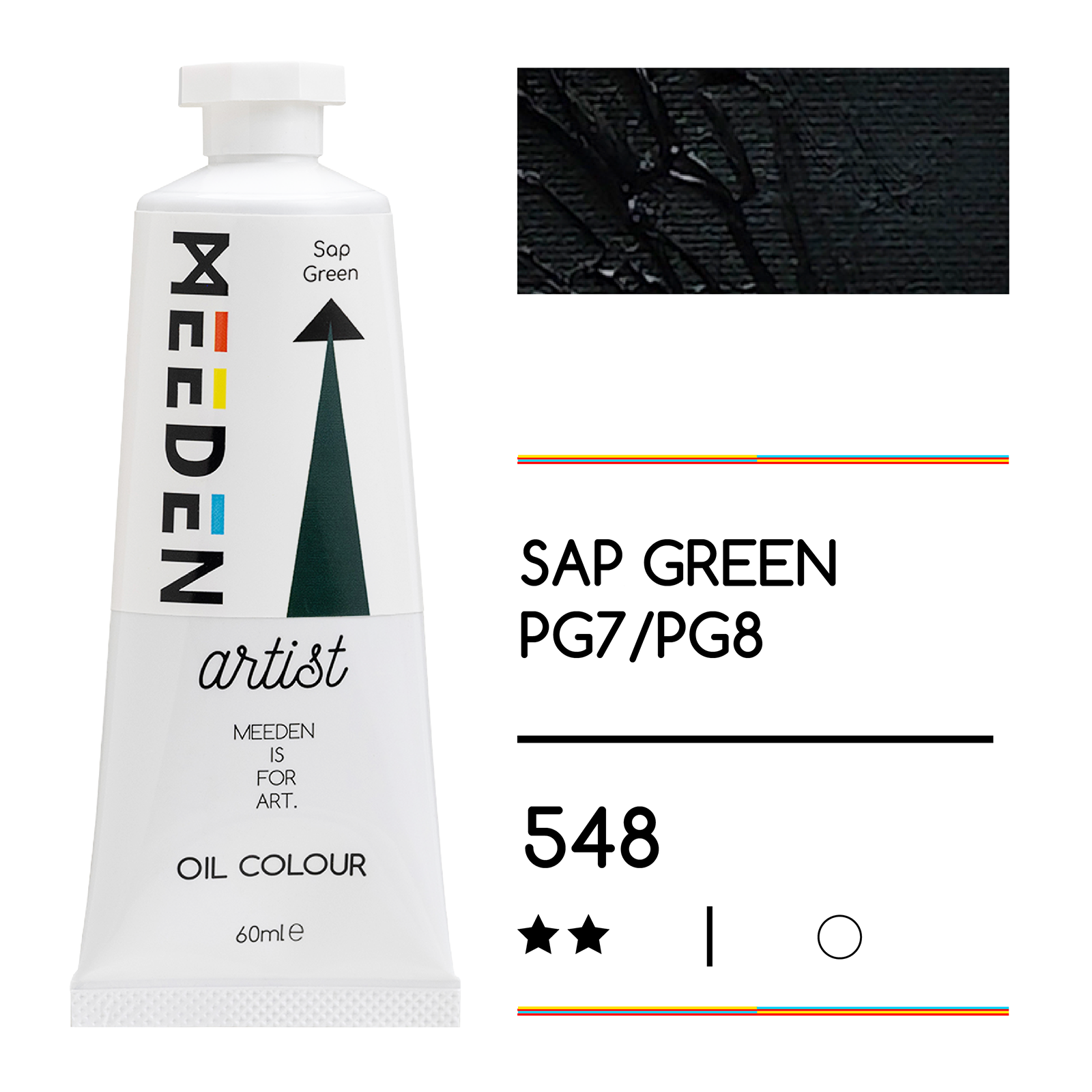 Tube peinture à l'huile 60ml Vert de seve noumea