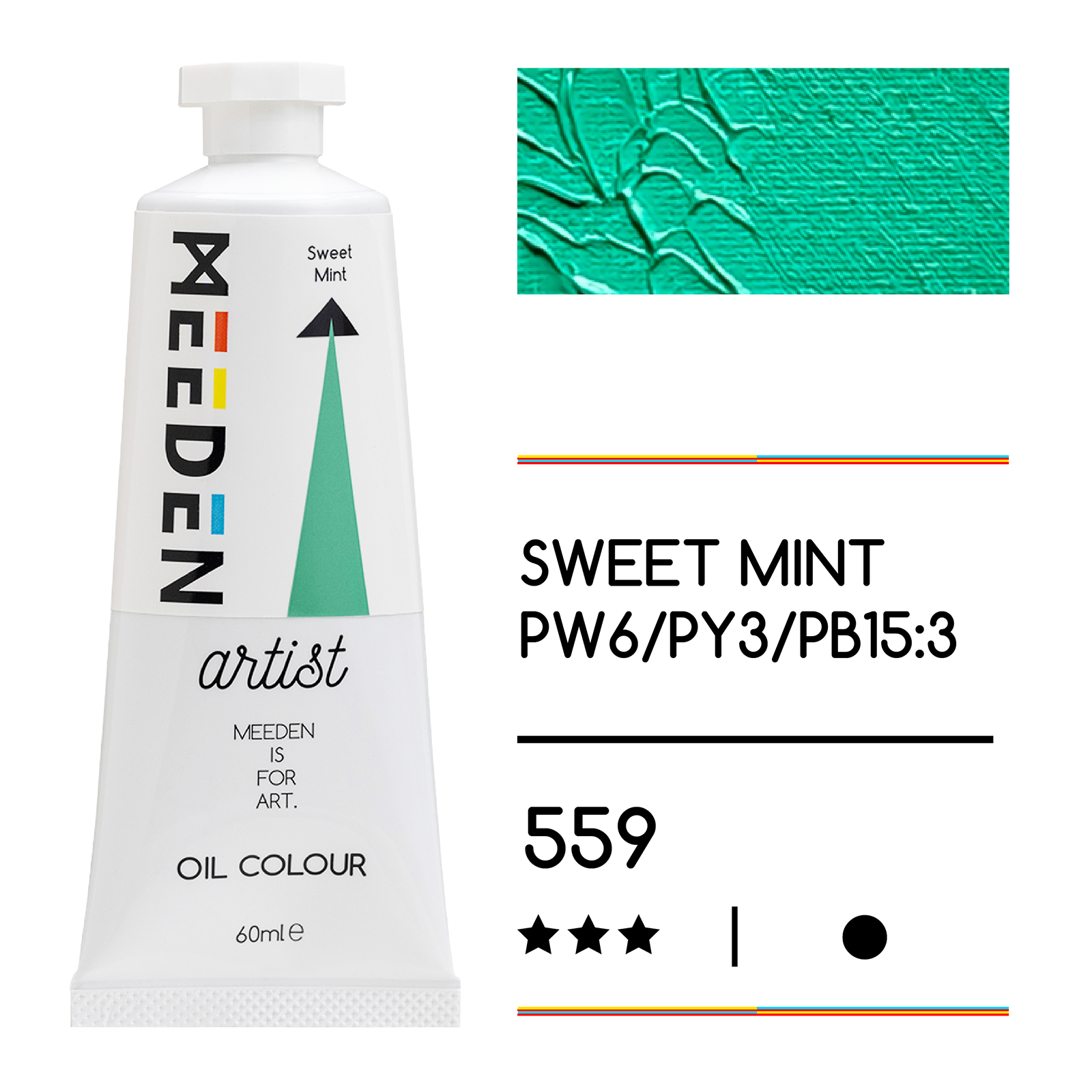 Tube peinture à l'huile 60ml Vert menthe douce noumea