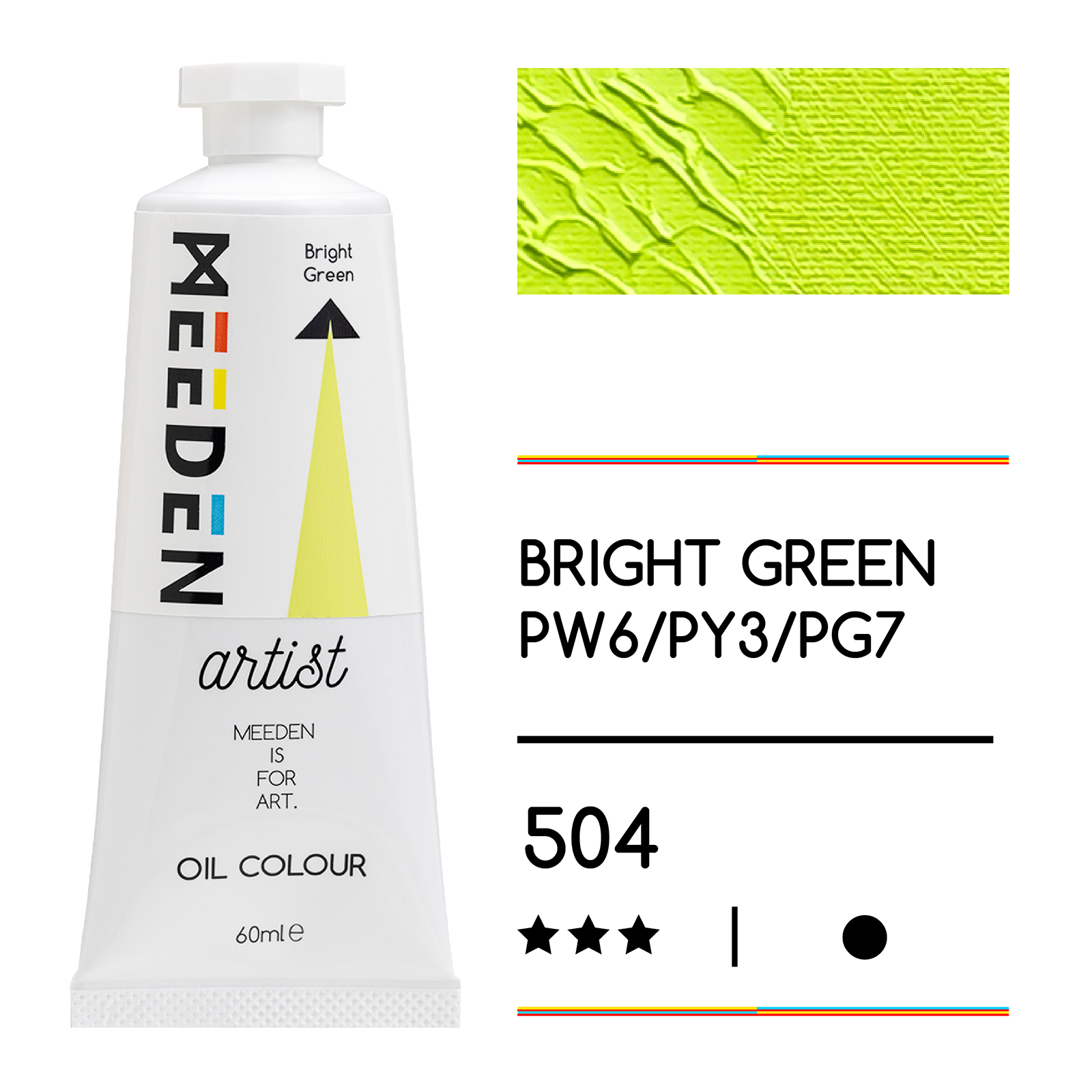 Tube peinture à l'huile 60ml Vert vif noumea