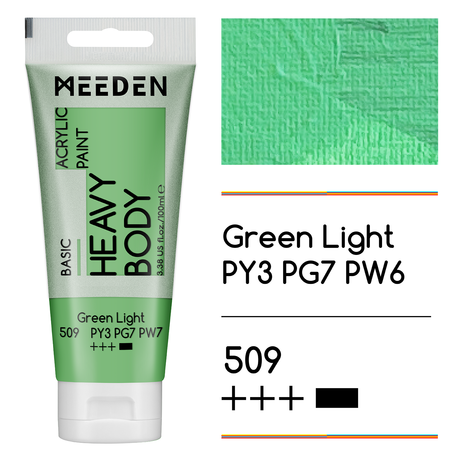 Tube peinture acrylique Vert clair 60ml noumea