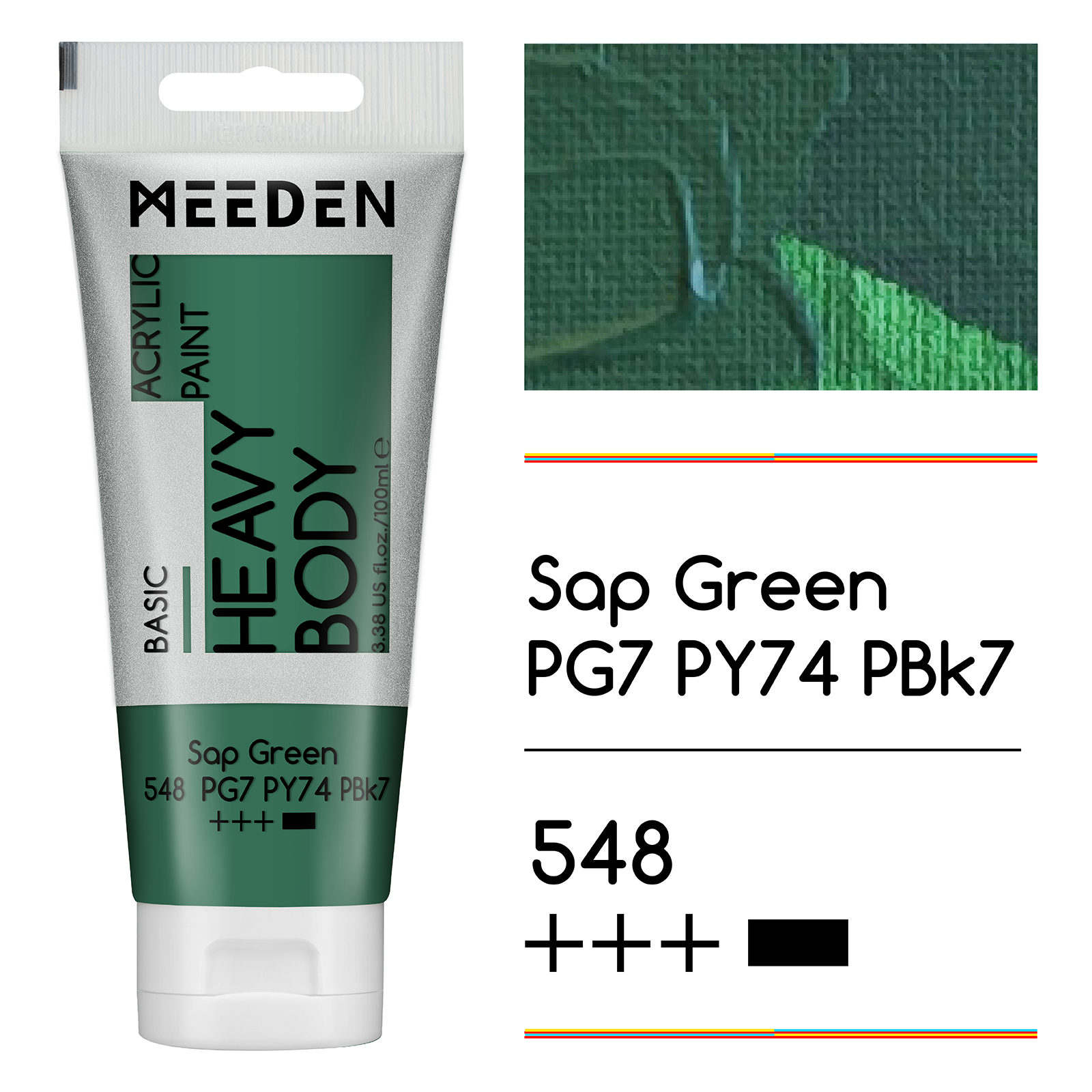 Tube peinture acrylique Vert de seve 60ml noumea