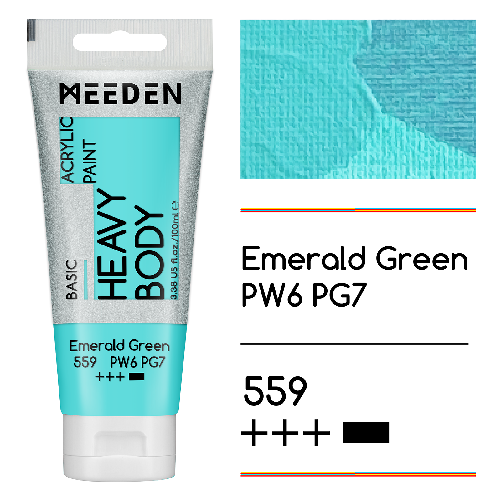 Tube peinture acrylique Vert emeraude 60ml noumea