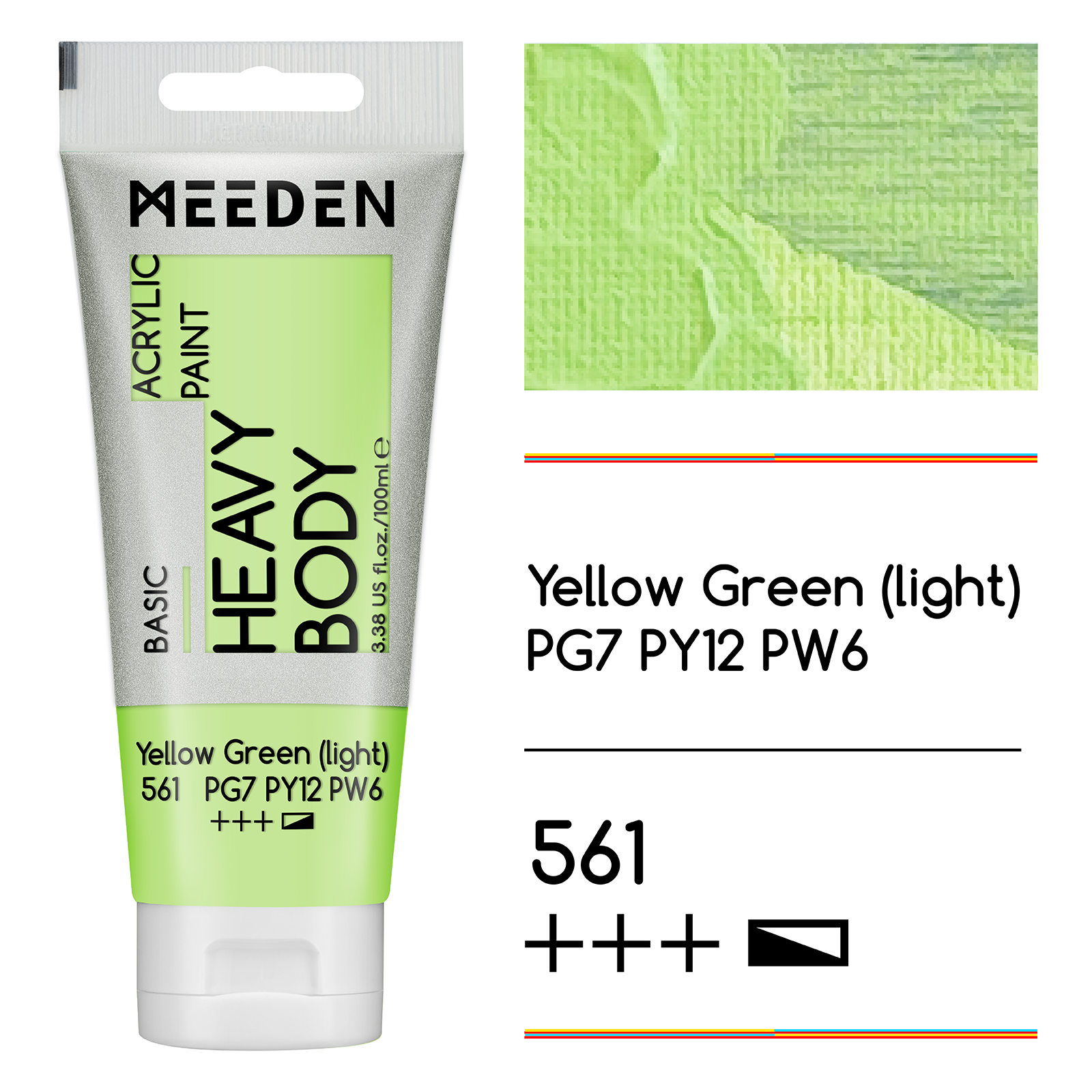 Tube peinture acrylique Vert jaunatre 60ml noumea