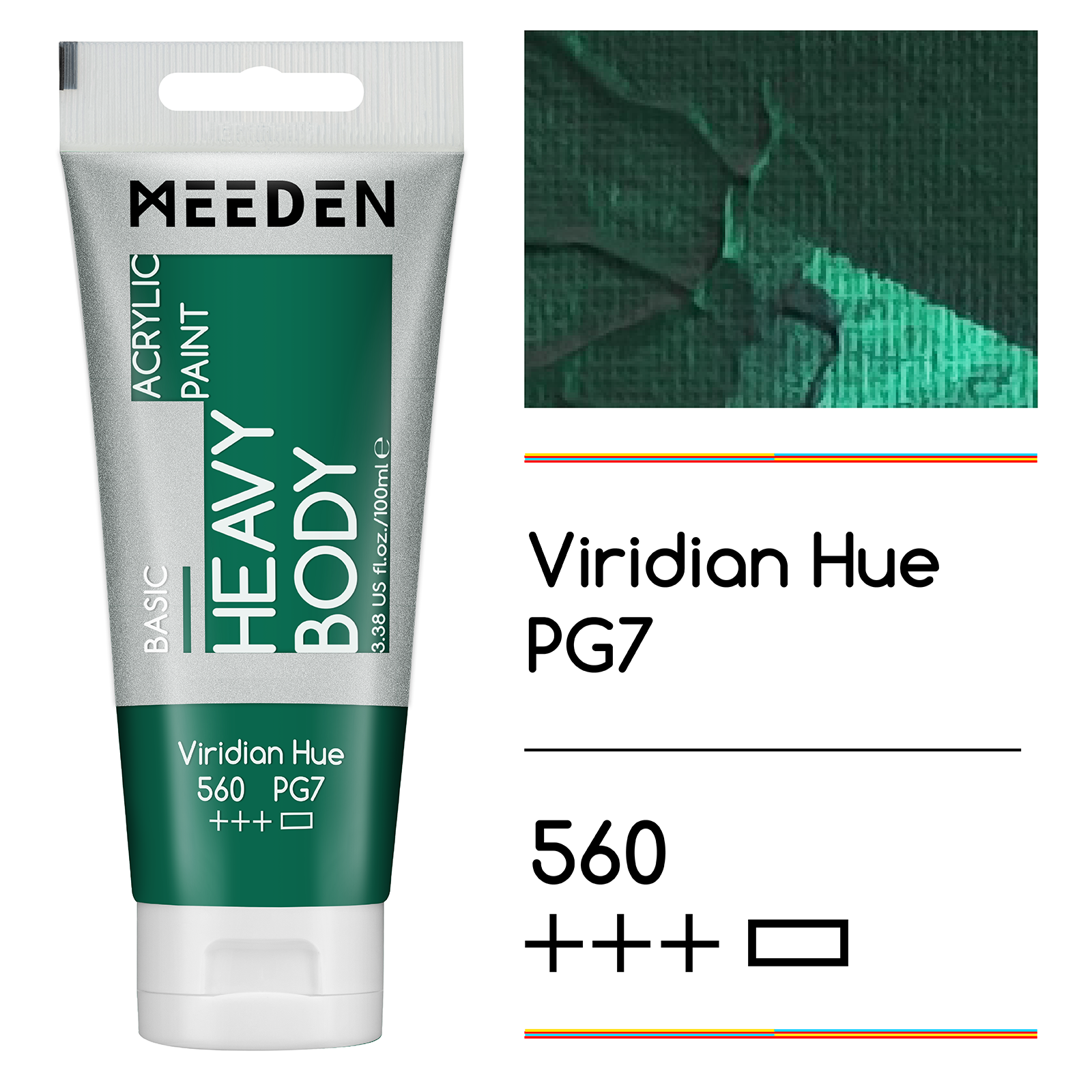 Tube peinture acrylique Vert viridien 60ml noumea